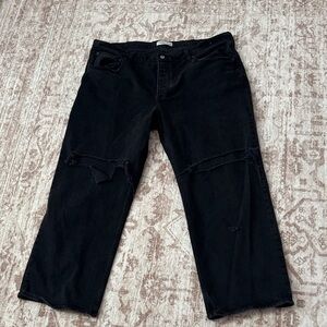 Plus size Abercrombie & Fitch Black Ripped Jeans
